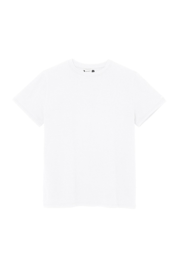 POINT LABEL MUSCLE FIT T-SHIRT (WHITE) POINT LABEL MUSCLE FIT T-SHIRT