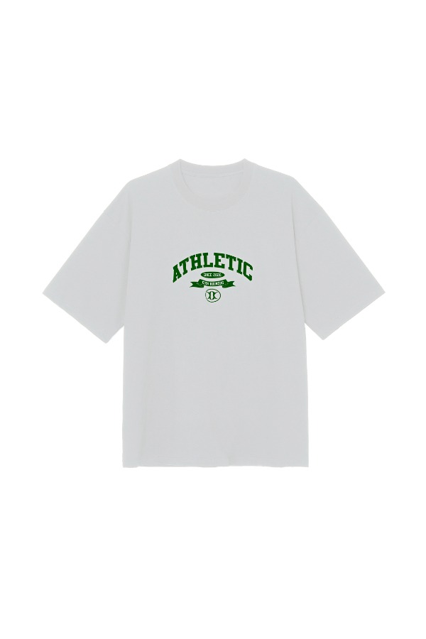 [UNISEX] ATHLETIC OVERFIT T-SHIRT (WHITE) ATHLETIC OVERFIT T-SHIRT